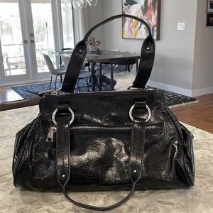 Black leather Hobo purse